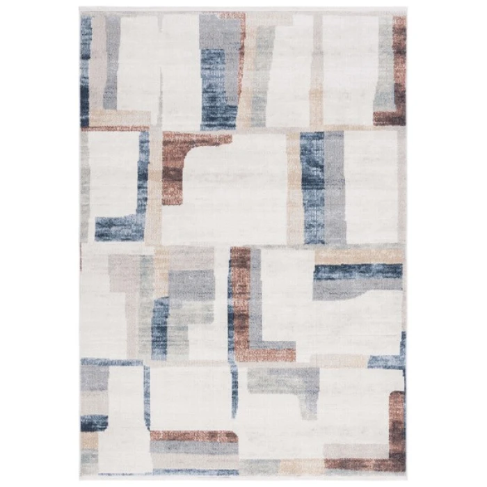 Safavieh Bayside BAY126 Ivory / Blue Rust 5'-3" X 7'-6" Rectangle Area Rug