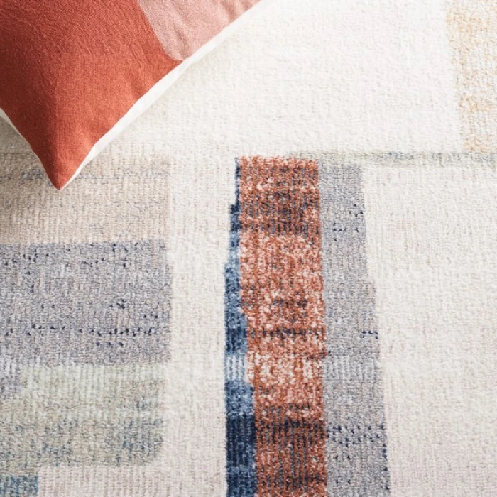 Safavieh Bayside BAY126 Ivory / Blue Rust 5'-3" X 7'-6" Rectangle Area Rug