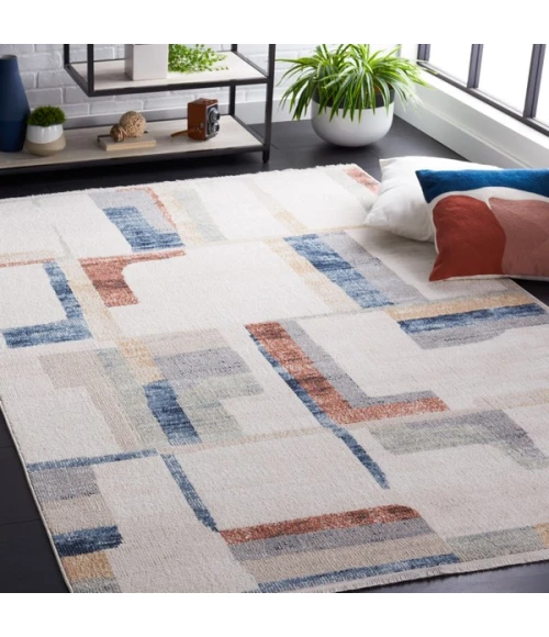 Safavieh Bayside BAY126 Ivory / Blue Rust 4' X 6' Rectangle Area Rug