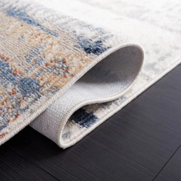 Safavieh Bayside BAY130 Blue / Gold 6'-7" X 6'-7" Round Area Rug