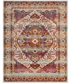 Safavieh Baldwin BDN189 Ivory / Fuchsia 4' X 6' Rectangle Area Rug