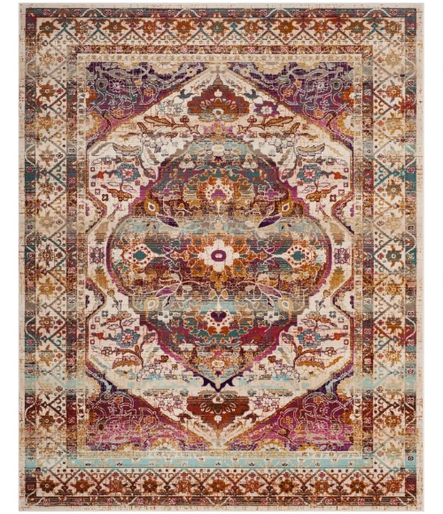 Safavieh Baldwin BDN189 Ivory / Fuchsia 4' X 6' Rectangle Area Rug
