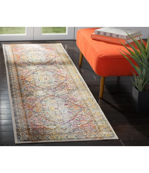 Safavieh Baldwin BDN189 Ivory / Teal 2'-2" X 12' Runner Area Rug