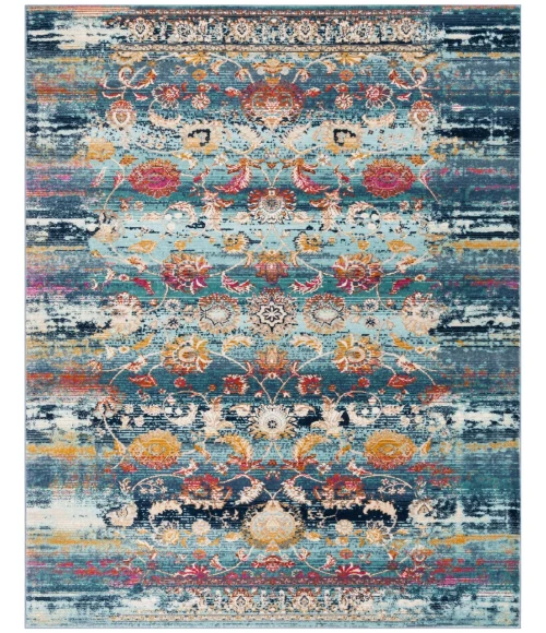 Safavieh Baldwin BDN192 Teal / Beige 8' X 10' Rectangle Area Rug