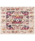 Safavieh Baldwin BDN193 Cream / Fuchsia 6'-7" X 6'-7" Square Area Rug