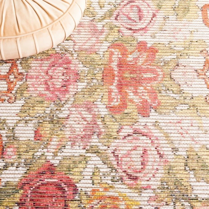 Safavieh Besarabian BES220 Ivory / Sage Rust 6'-7" X 6'-7" Square Area Rug