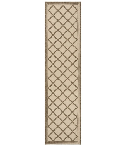 Safavieh Beach House BHS121 Cream / Beige 2'-2" X 10' Runner Area Rug