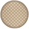 Safavieh Beach House BHS121 Cream / Beige 4' X 4' Round Area Rug