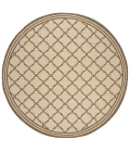 Safavieh Beach House BHS121 Cream / Beige 4' X 4' Round Area Rug