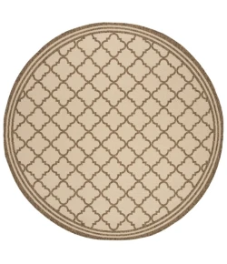 Safavieh Beach House BHS121 Cream / Beige 4' X 4' Round Area Rug