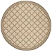 Safavieh Beach House BHS121 Cream / Beige 6'-7" X 6'-7" Round Area Rug