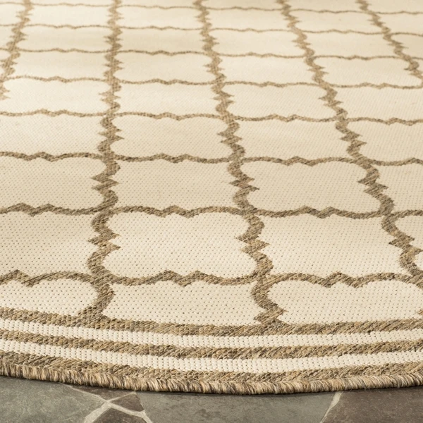 Safavieh Beach House BHS121 Cream / Beige 6'-7" X 6'-7" Square Area Rug