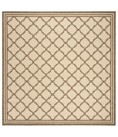 Safavieh Beach House BHS121 Cream / Beige 4' X 4' Square Area Rug