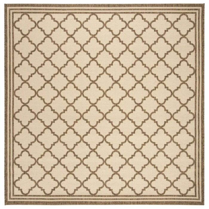 Safavieh Beach House BHS121 Cream / Beige 6'-7" X 6'-7" Square Area Rug