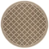 Safavieh Beach House BHS121 Beige / Cream 4' X 4' Round Area Rug
