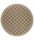 Safavieh Beach House BHS121 Beige / Cream 4' X 4' Round Area Rug