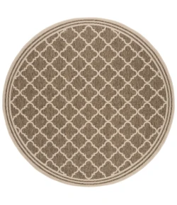 Safavieh Beach House BHS121 Beige / Cream 4' X 4' Round Area Rug