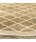 Safavieh Beach House BHS121 Beige / Cream 4' X 4' Round Area Rug
