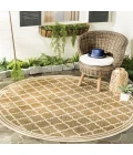 Safavieh Beach House BHS121 Beige / Cream 4' X 4' Round Area Rug