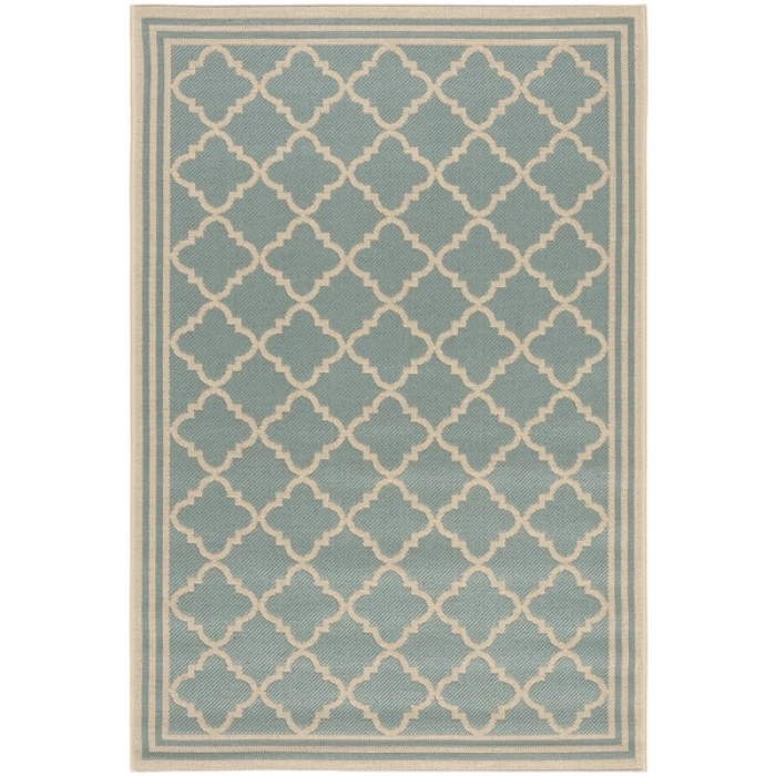 Safavieh Beach House BHS121 Aqua / Cream 2'-2" X 8' Runner Area Rug
