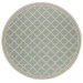 Safavieh Beach House BHS121 Aqua / Cream 6'-7" X 6'-7" Round Area Rug