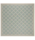 Safavieh Beach House BHS121 Aqua / Cream 4' X 4' Square Area Rug