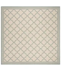 Safavieh Beach House BHS121 Cream / Aqua 8' X 8' Square Area Rug