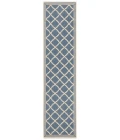 Safavieh Beach House BHS121 Blue / Creme 2'-2" X 12' Runner Area Rug