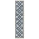 Safavieh Beach House BHS121 Blue / Creme 2'-2" X 10' Runner Area Rug