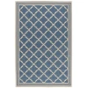 Safavieh Beach House BHS121 Blue / Creme 4' X 6' Rectangle Area Rug