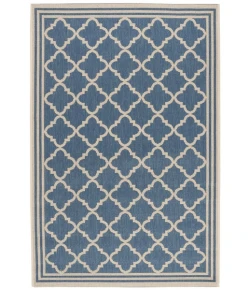 Safavieh Beach House BHS121 Blue / Creme 4' X 6' Rectangle Area Rug