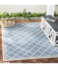 Safavieh Beach House BHS121 Blue / Creme 5'-3" X 7'-6" Rectangle Area Rug