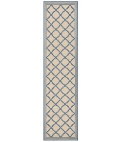 Safavieh Beach House BHS121 Cream / Blue 2'-2" X 10' Runner Area Rug
