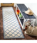 Safavieh Beach House BHS121 Cream / Blue 2'-2" X 10' Runner Area Rug