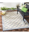 Safavieh Beach House BHS121 Cream / Blue 5'-3" X 7'-6" Rectangle Area Rug