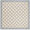Safavieh Beach House BHS121 Cream / Blue 6'-7" X 6'-7" Square Area Rug