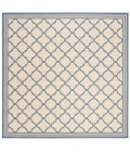 Safavieh Beach House BHS121 Cream / Blue 6'-7" X 6'-7" Square Area Rug
