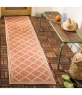 Safavieh Beach House BHS121 Rust / Creme 2'-2" X 6' Runner Area Rug