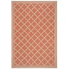 Safavieh Beach House BHS121 Rust / Creme 5'-3" X 7'-6" Rectangle Area Rug
