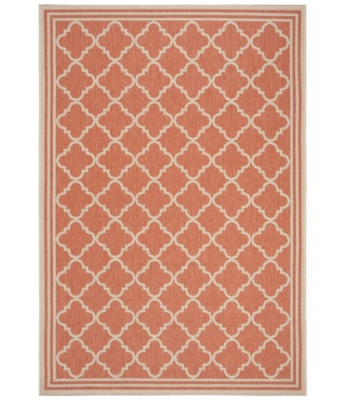 Safavieh Beach House BHS121 Rust / Creme 5'-3" X 7'-6" Rectangle Area Rug