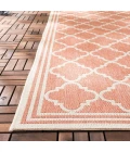 Safavieh Beach House BHS121 Rust / Creme 4' X 4' Round Area Rug