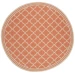 Safavieh Beach House BHS121 Rust / Creme 6'-7" X 6'-7" Round Area Rug