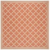 Safavieh Beach House BHS121 Rust / Creme 6'-7" X 6'-7" Square Area Rug