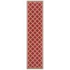 Safavieh Beach House BHS121 Rust / Creme 2'-2" X 6' Runner Area Rug