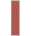 Safavieh Beach House BHS121 Red / Creme 2'-2" X 10' Runner Area Rug