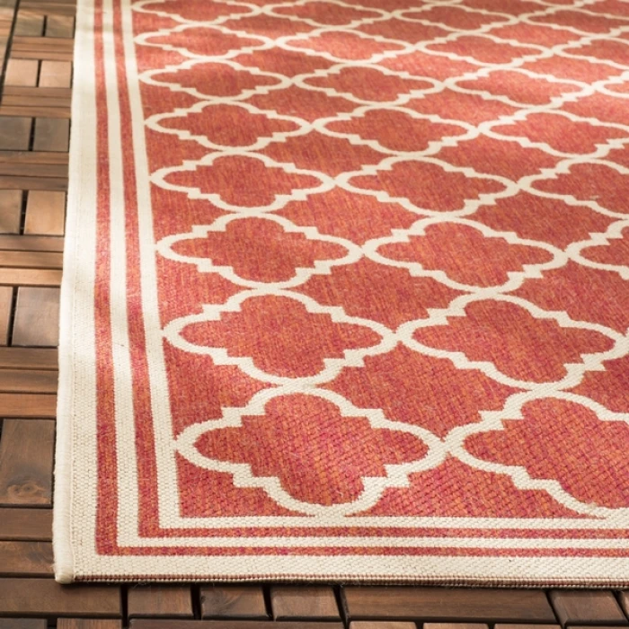 Safavieh Beach House BHS121 Red / Creme 2'-2" X 10' Runner Area Rug