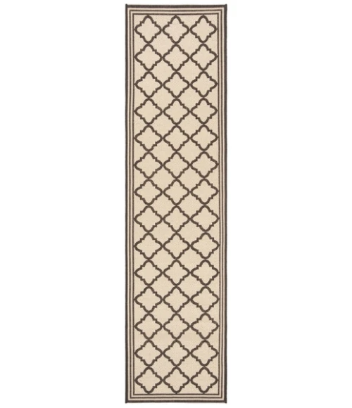 Safavieh Beach House BHS121 Creme / Brown 2'-2" X 12' Runner Area Rug