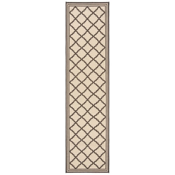 Safavieh Beach House BHS121 Creme / Brown 2'-2" X 10' Runner Area Rug