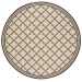 Safavieh Beach House BHS121 Creme / Brown 6'-7" X 6'-7" Round Area Rug