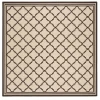 Safavieh Beach House BHS121 Creme / Brown 6'-7" X 6'-7" Square Area Rug